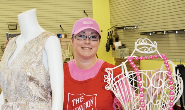 lt-jamie-clay-corps-officer-for-the-salvation-army-in-conway-shows-the-boutique-area-in-the-salvation-army-family-stores-new-larger-location-at-2125-harkrider-st-suite-10-in-the-north-plaza-shopping-center-a-grand-opening-with-hourly-giveaways-will-begin-at-10-am-friday