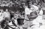 Ron Huery (right) was a member of the 1987 Arkansas basketball team that beat Arkansas State 67-64 in Barnhill Arena.