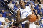 Former Sylvan Hills star Archie Goodwin will enter his name into the 2013 NBA Draft, he announced this morning through the University of Kentucky athletics website. In this file photo, Kentucky's Archie Goodwin goes to the basket in front of Mississippi State's Tyson Cunningham during the first half of an NCAA college basketball game at Rupp Arena in Lexington, Ky., Wednesday, Feb. 27, 2013. (AP Photo/James Crisp)