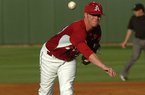 Trey Killian delivers a pitch during Arkansas' game against Arizona State in Surprise, Ariz. on March 2, 2013. 