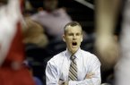 Florida head coach Billy Donovan watches play against Alabama during the first half of an NCAA college basketball game at the Southeastern Conference tournament, Saturday, March 16, 2013, in Nashville, Tenn. (AP Photo/John Bazemore)