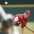 Ryne Stanek pitched a complete game in Arkansas' win over South Carolina on Saturday. 