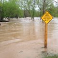 Flooding at a Lake Bella Vista trail.