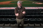Dr. Al Gordon, the physical physician for the Arkansas Razorbacks, at Baum Stadium in Fayetteville.