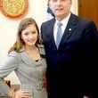 Sarah Mills, from Gentry, represented Benton County at the April 6-11 conference. She is pictured with Senator John Boozman. 