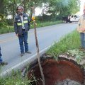 Photo By Annette Beard - From left: Jack Brown, superintendent of Benton County Road Dept.; Dave Fre...