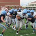 Brock Dassero, a Springdale Har-Ber rising senior, practices on Thursday at Har-Ber’s practice field...