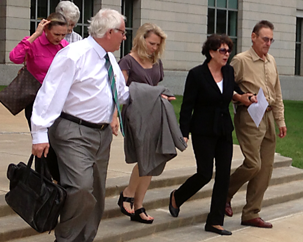 Shoffner walking from court
