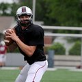 Terry Mounce, Springdale High senior, during football practice Monday at Bulldog Stadium in Springda...