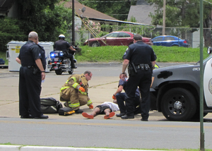 One taken to hospital after reported shootout