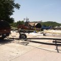 The scene of a boat fire Friday at Beaver Lake.