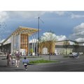 A rendering of the entrance to Amazeum.