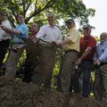 Patsy Christie, from left, Springdale planning director, Chuck Flink with Alta Planning & Design, Ke...