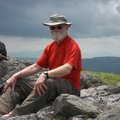 Doug Nelson rests atop a mountain in Virginia while hiking the Appalachian Trail. 