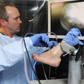 Dr. Chris Dougherty demonstrates how to do an arthroscopic ankle ligament repair on a cadaver foot u...
