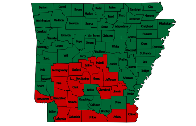 Arkansas burn bans lifted after Wednesday rainfall