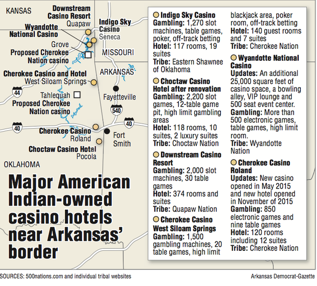 map of oklahoma casinos