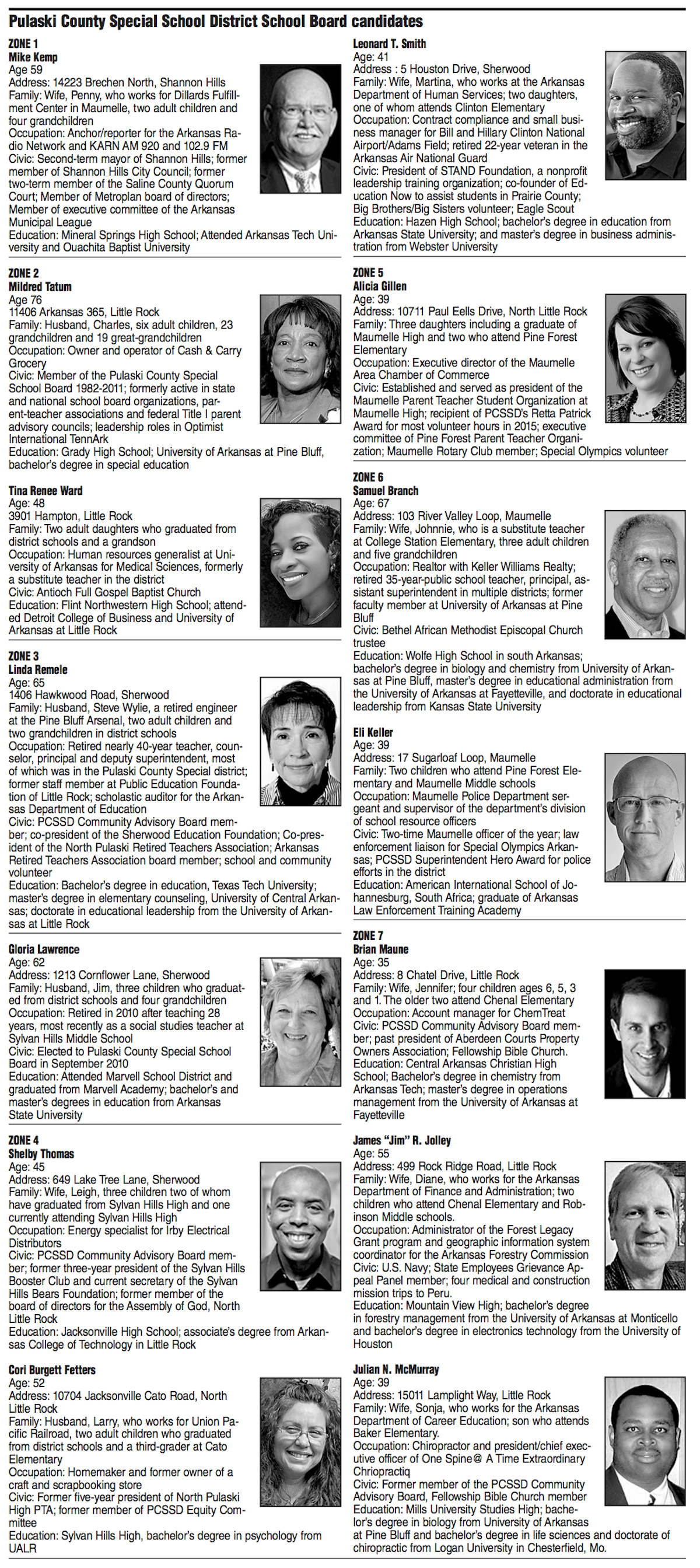 Pulaski County Special School District board candidates | The Arkansas  Democrat-Gazette - Arkansas' Best News Source