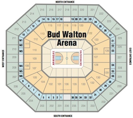 Who sits where? 2016-17 suite holders at Bud Walton Arena