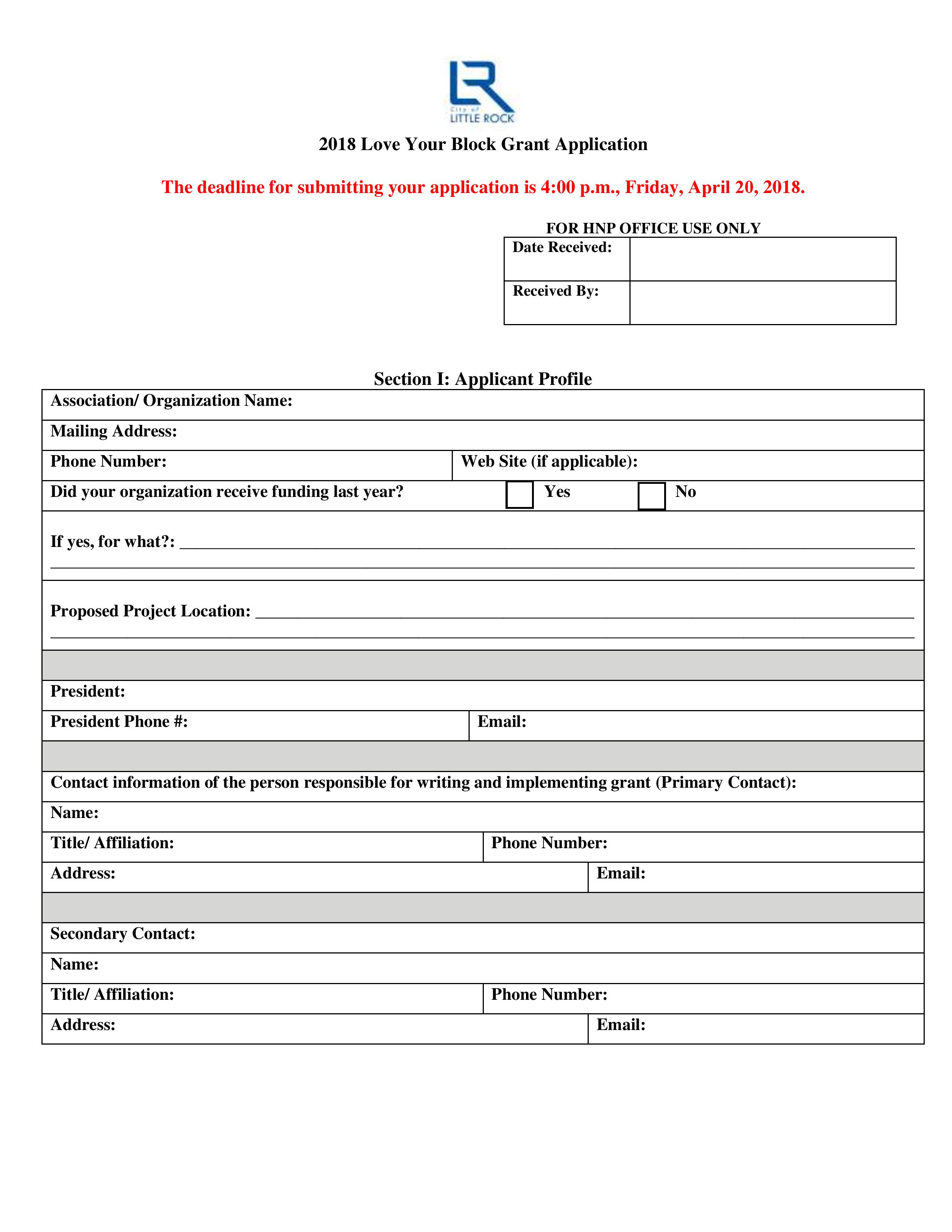 Love Your Block application | Love Your Block application | The ...