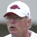Arkansas defensive coordinator Willy Robinson addresses the media after practice on Aug. 13, and talks about the lineup shifts on defense.