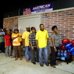 A crowd gathers at the Murphy USA at Chenal Parkway and Cantrell Road shortly before midnight Sunday in Little Rock in preparation for the first purchase of a Arkansas Scholarship Lottery ticket.