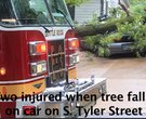 Fallen tree injures 2 in storm