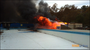 Firefighters burned down the restaurant building at Lake Atalanta in Rogers on Friday morning.
