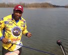 Bass fishing in the Arkansas River