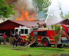 Raw video: Crews work to extinguish house fire in Pulaski County