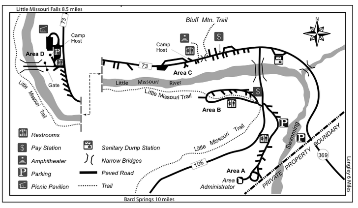 The Albert Pike Recreation Area includes 54 campground units and ...