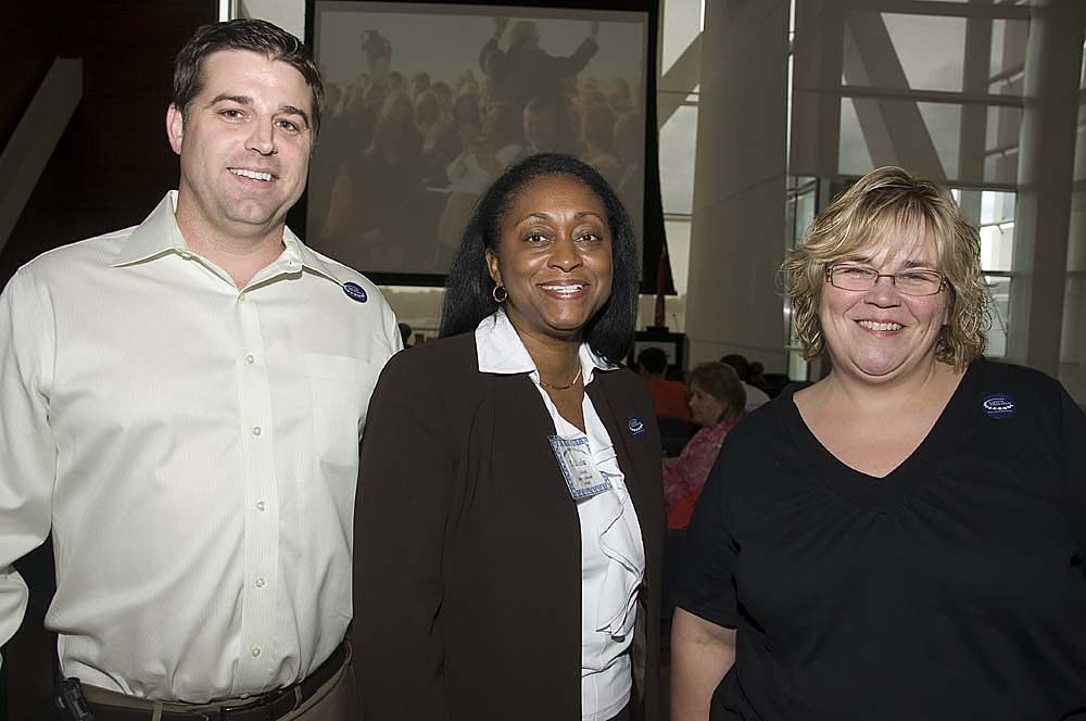 Matthew Diffey, Sadie Mitchell, associate superintendent of the Little ...