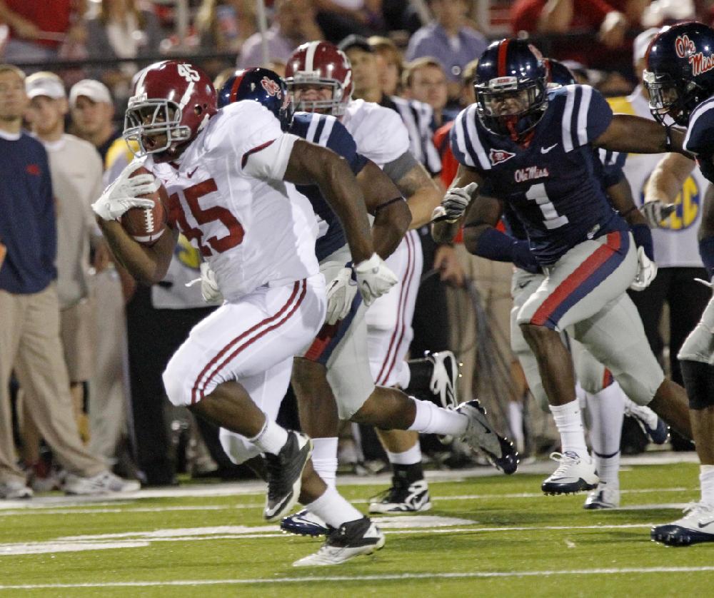 Alabama running back Jalston Fowler (45) rushed for 125 yards ...