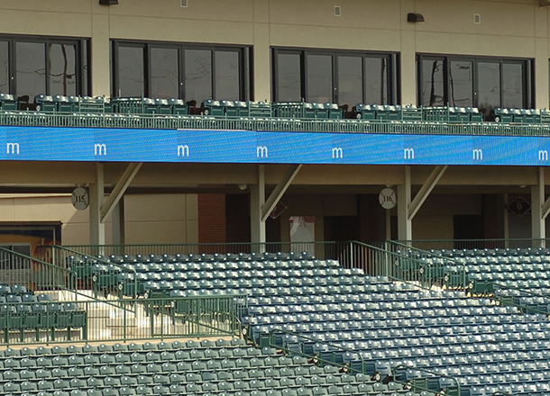 WholeHogSports Ribbon Boards Installed At Baum Stadium