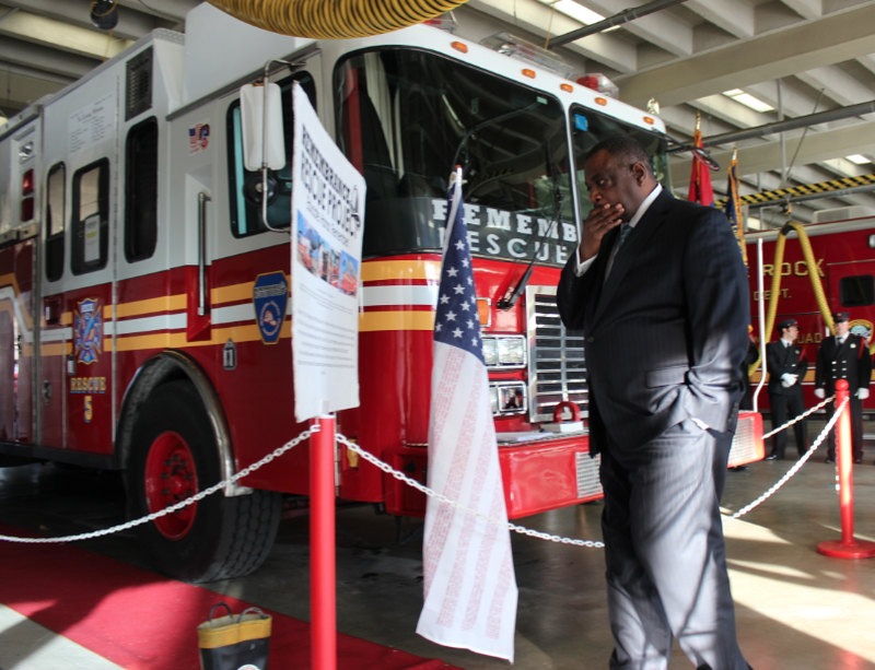 N Y Fire rescue Truck That Responded To 9 11 Attacks Visits LR