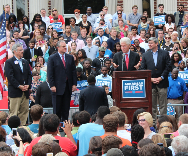 Bill Clinton Leads Campaign Rally At UCA