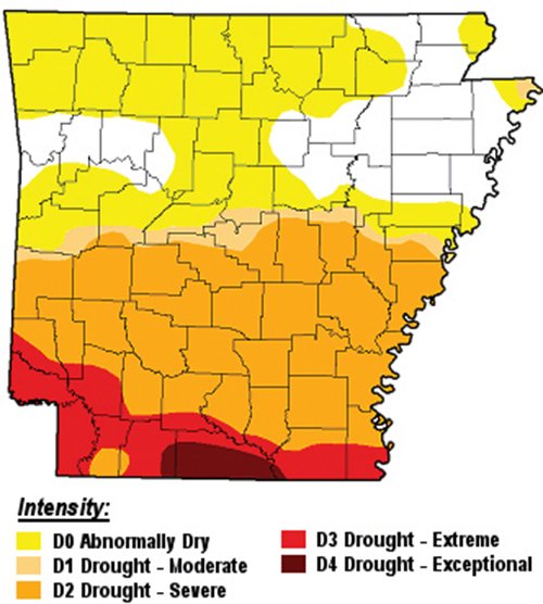 Lack of rain presents drought conditions in southern Arkansas