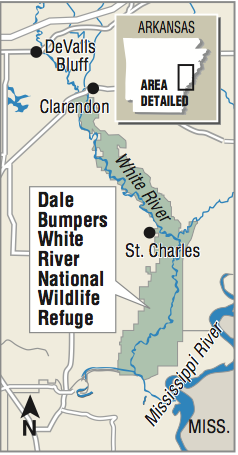 Map showing the location of the Dale Bumpers White River ...