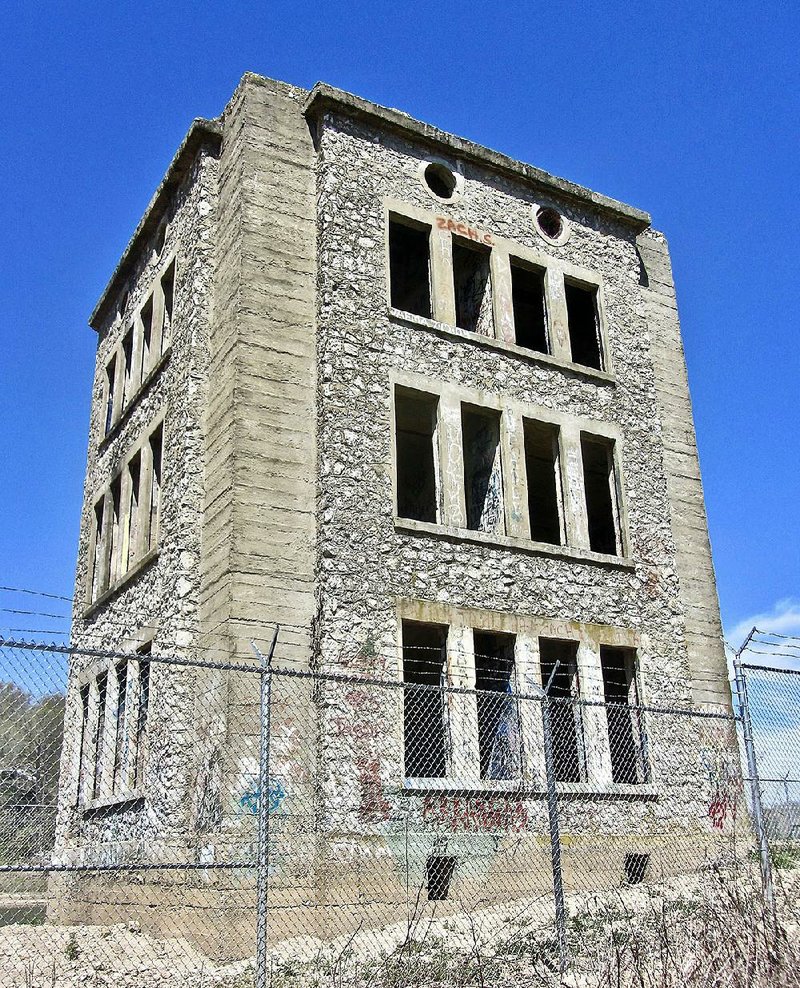 Remains of sunken resort Monte Ne an Arkansas curiosity