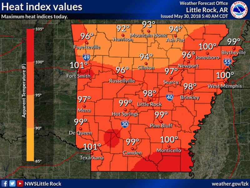 Above-average heat to linger over next several days in Arkansas ...