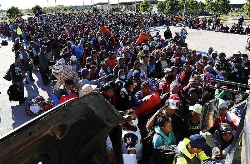 First Of Caravan Reaches Border At Tijuana