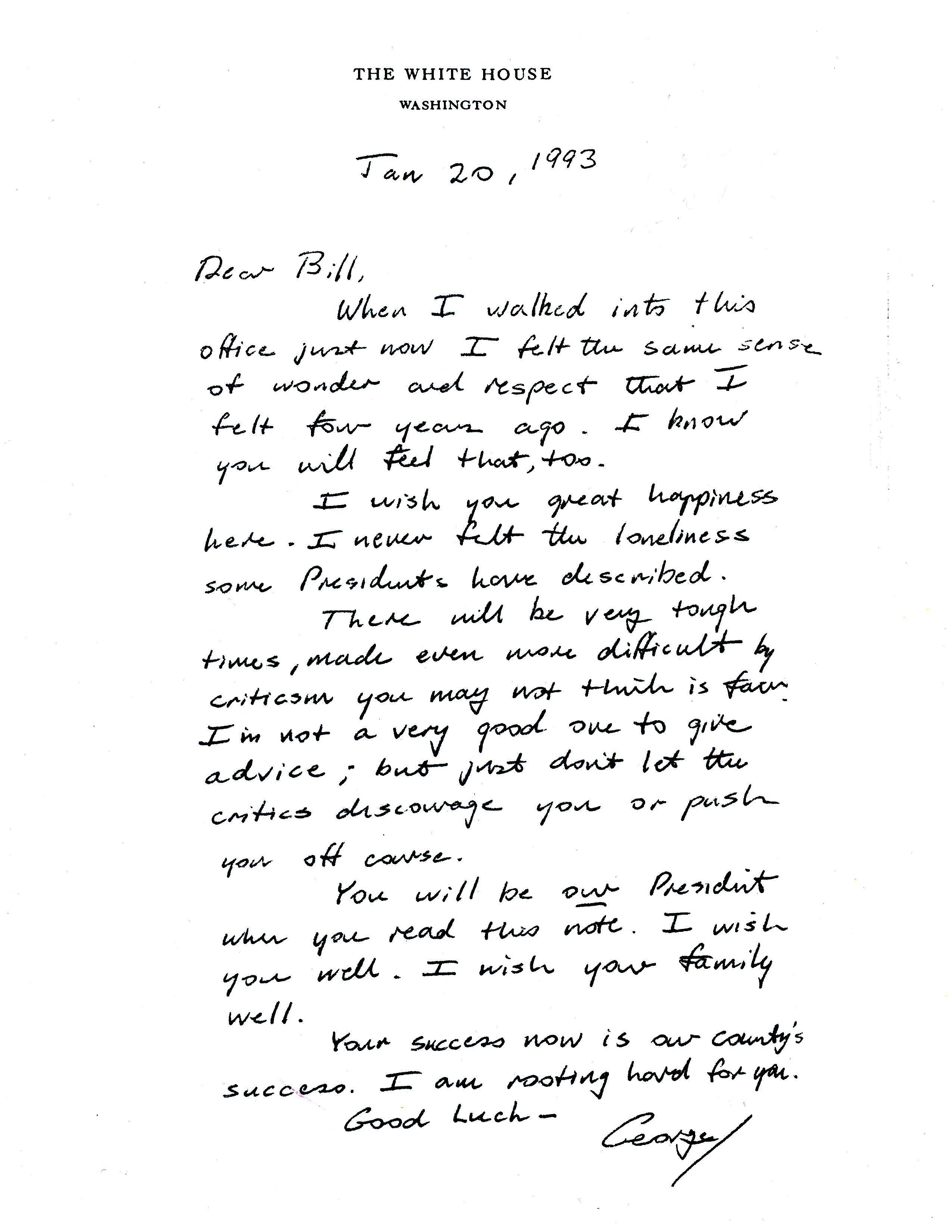 A grace note for the ages: Read the intimate letter George H.W.