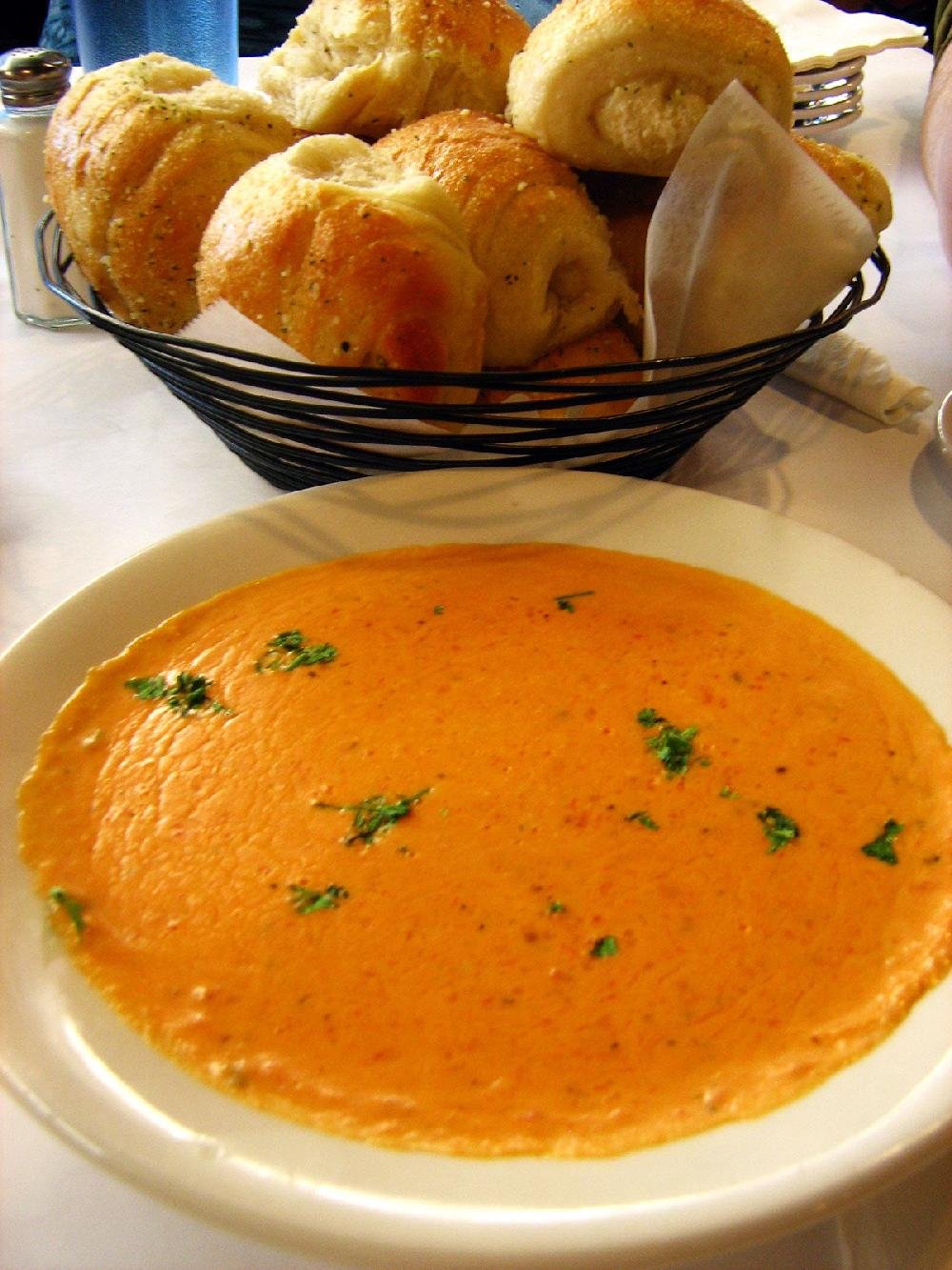 An order of the creamy Alla Panna Sauce at Roma Italian Restaurant in Jacksonville is perfect for dipping the restaurant19;s warm and tender rolls.  