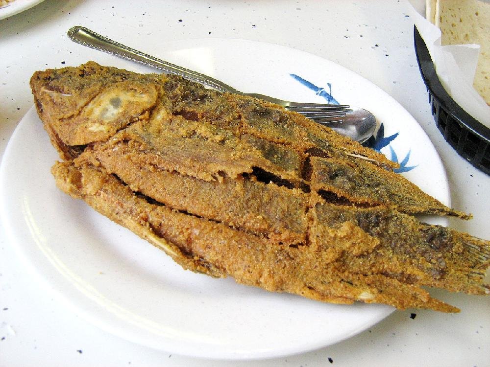 A whole fried tilapia is one of the items on the buffet at La Poblanita in North Little Rock. The well-seasoned coating comes out crisp and the meat tender and juicy.  