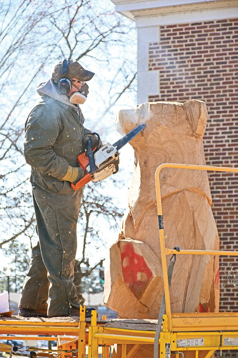 Chain Saw Artist Completes Bear At Uca