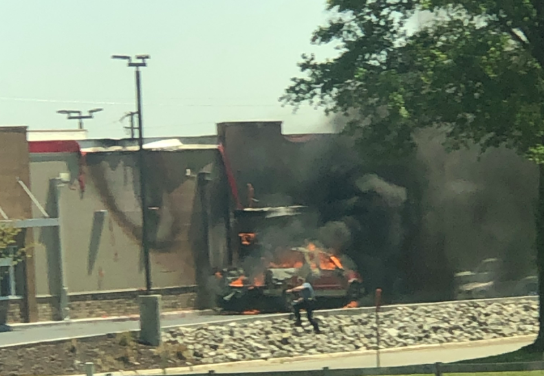 Video Truck Explodes At Central Arkansas Burger King