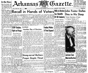 PAGES FROM THE PAST: 1939-1978  The Arkansas Democrat-Gazette